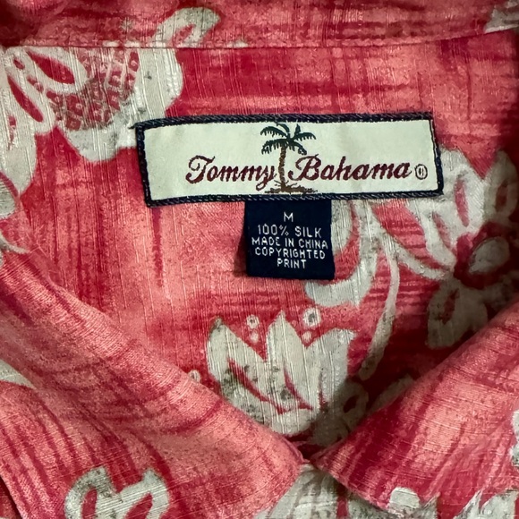 Tommy Bahama Silk Short Sleeve Shirt Medium Floral - Picture 5 of 6